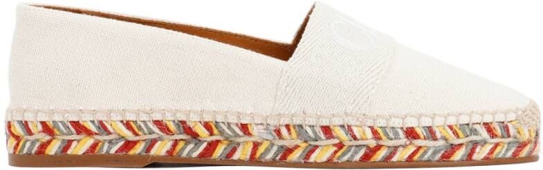 Chloé Piia Platte Espadrilles in Parel Grijs White Dames