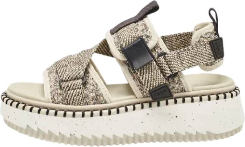 Chloé Pre-owned Canvas sandals Beige Dames