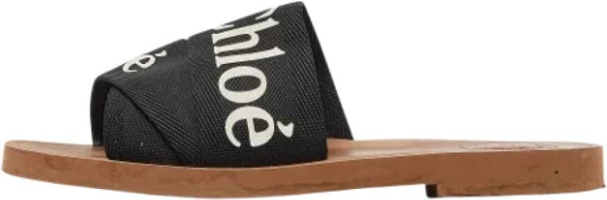 Chloé Pre-owned Canvas sandals Black Dames