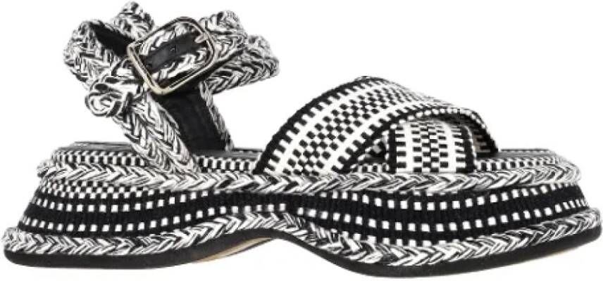 Chloé Pre-owned Cotton sandals Black Dames