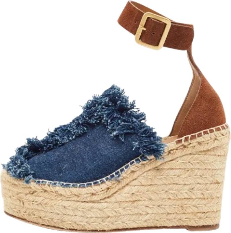 Chloé Pre-owned Denim sandals Blue Dames