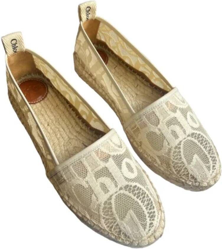 Chloé Pre-owned Lace espadrilles Beige Dames