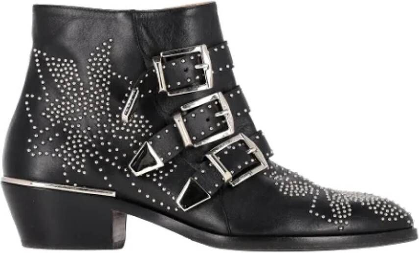 Chloé Pre-owned Leather boots Black Dames