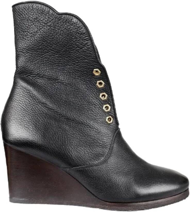 Chloé Pre-owned Leather boots Black Dames