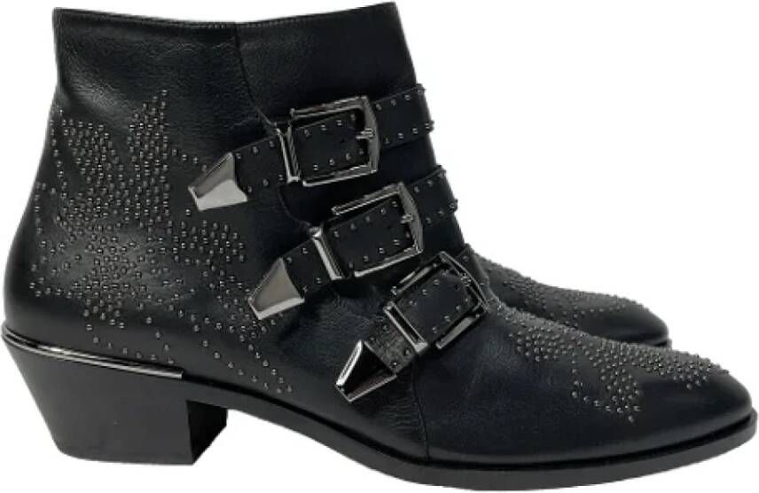 Chloé Pre-owned Leather boots Black Dames