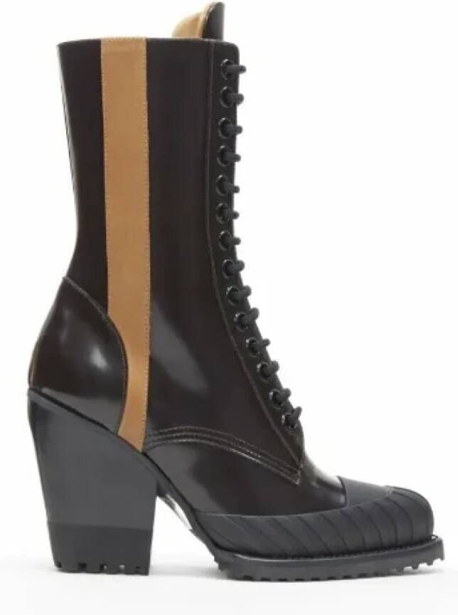 Chloé Pre-owned Leather boots Brown Dames