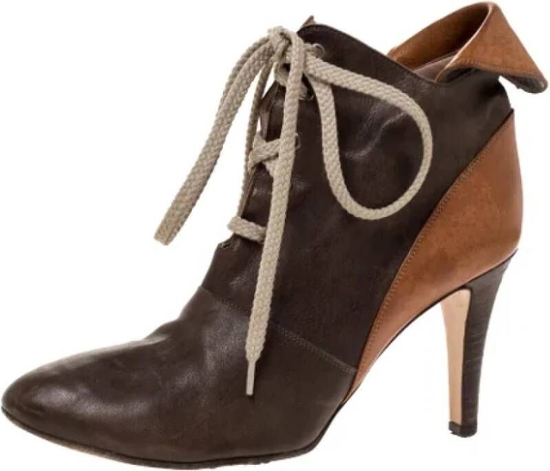 Chloé Pre-owned Leather boots Brown Dames