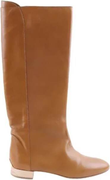 Chloé Pre-owned Leather boots Brown Dames