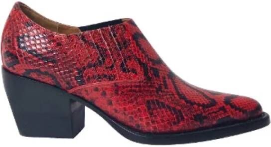 Chloé Pre-owned Leather boots Red Dames