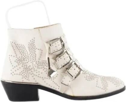 Chloé Pre-owned Leather boots White Dames