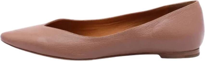 Chloé Pre-owned Leather flats Beige Dames