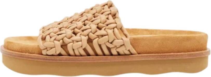 Chloé Pre-owned Leather flats Beige Dames