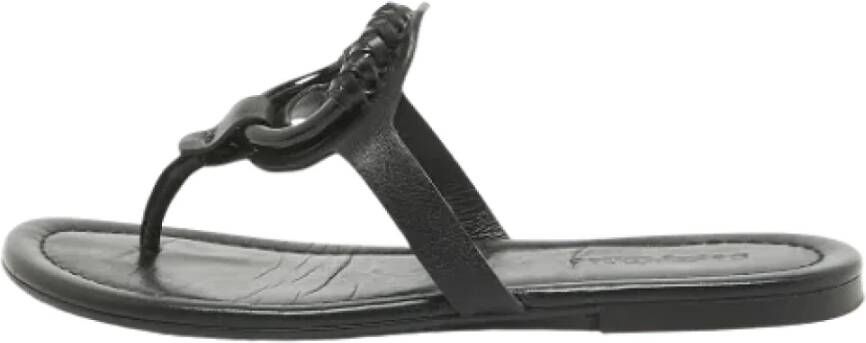 Chloé Pre-owned Leather flats Black Dames