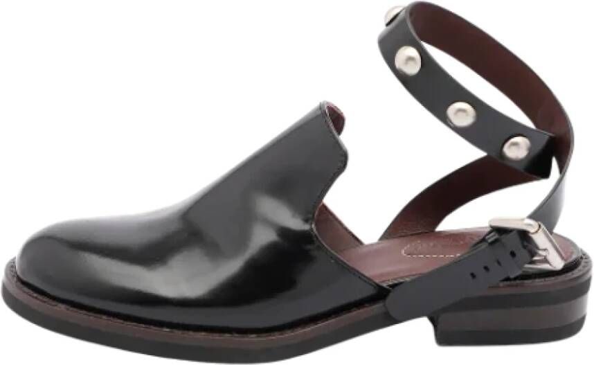 Chloé Pre-owned Leather flats Black Dames