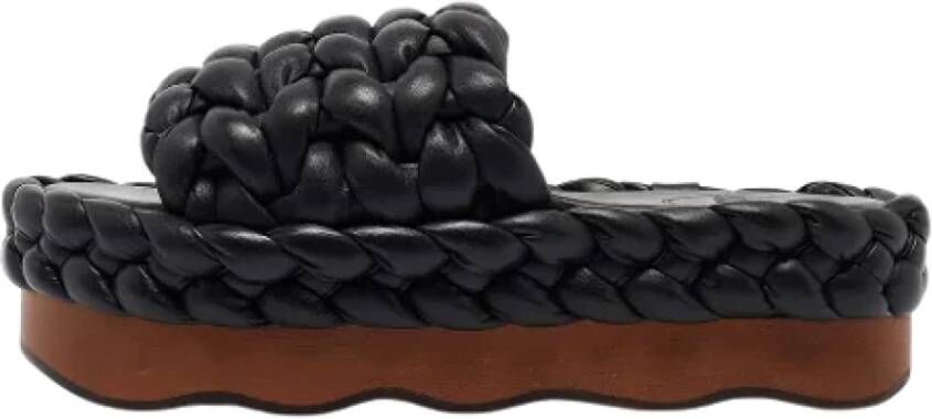 Chloé Pre-owned Leather flats Black Dames