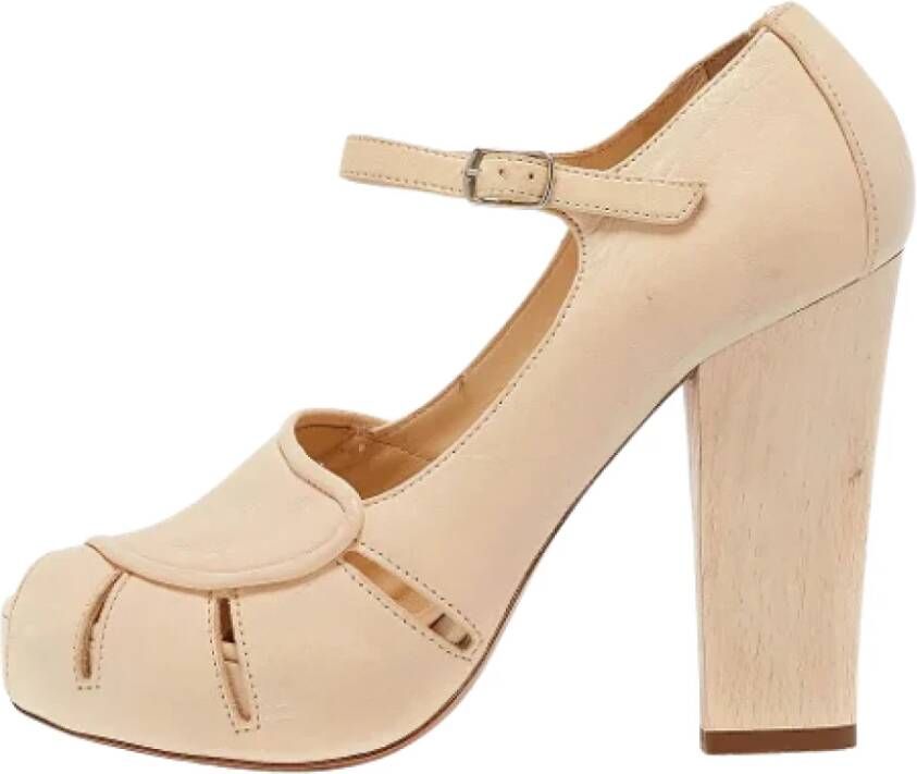 Chloé Pre-owned Leather heels Beige Dames