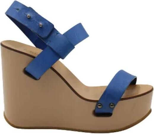 Chloé Pre-owned Leather heels Blue Dames