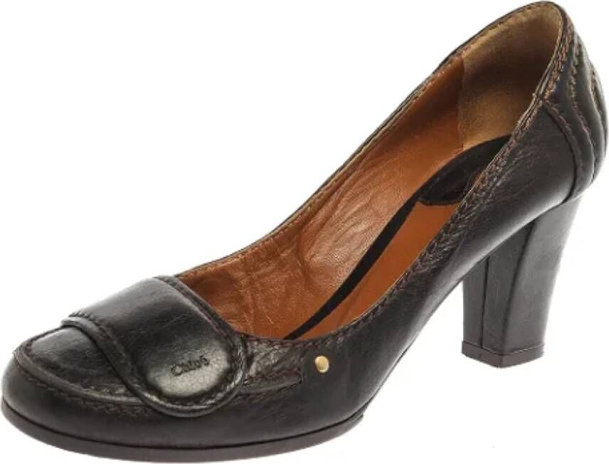 Chloé Pre-owned Leather heels Brown Dames