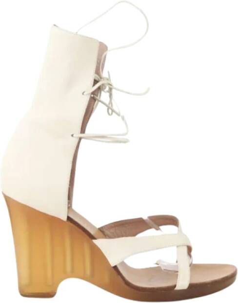 Chloé Pre-owned Leather heels White Dames