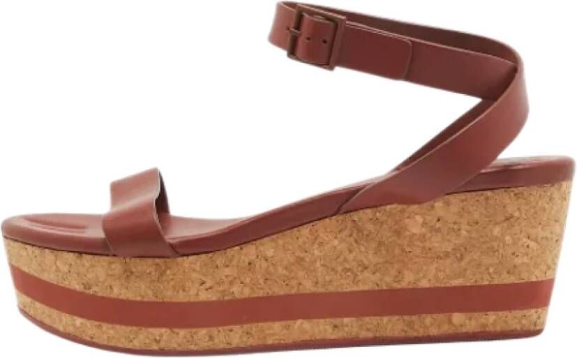 Chloé Pre-owned Leather sandals Brown Dames