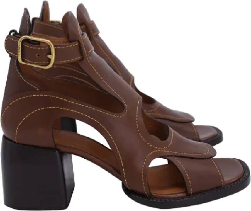 Chloé Pre-owned Leather sandals Brown Dames