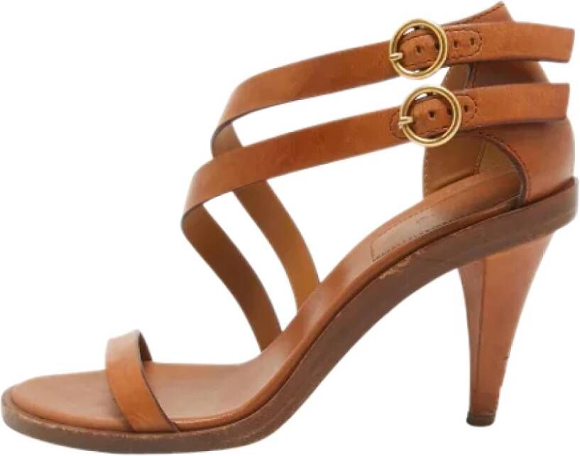 Chloé Pre-owned Leather sandals Brown Dames