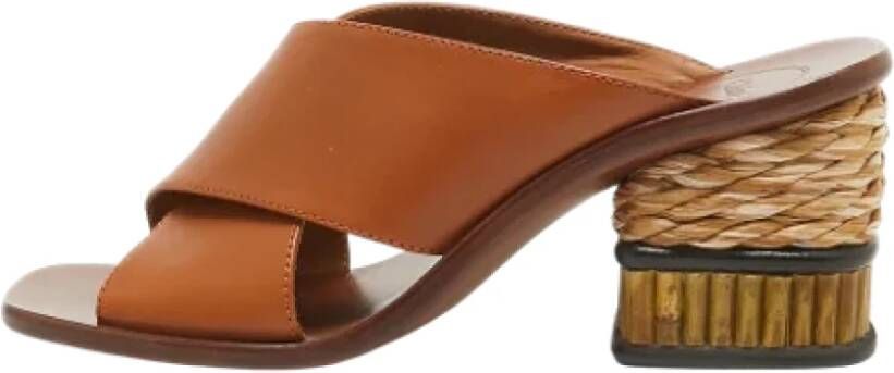 Chloé Pre-owned Leather sandals Brown Dames