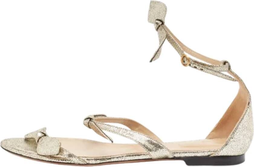 Chloé Pre-owned Leather sandals Gray Dames