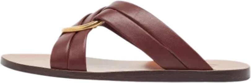 Chloé Pre-owned Leather sandals Red Dames