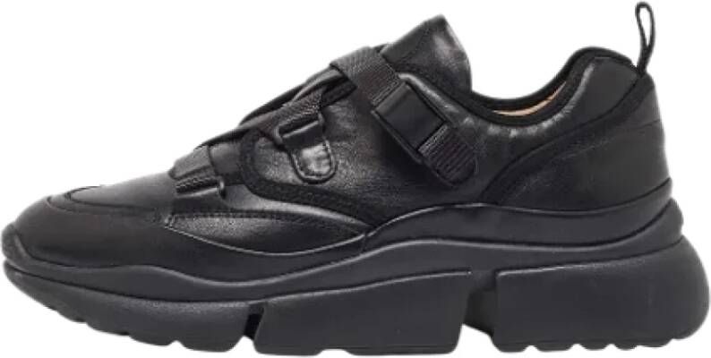 Chloé Pre-owned Leather sneakers Black Dames