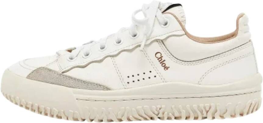 Chloé Pre-owned Leather sneakers White Dames