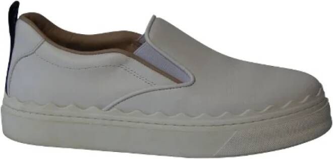 Chloé Pre-owned Leather sneakers White Dames