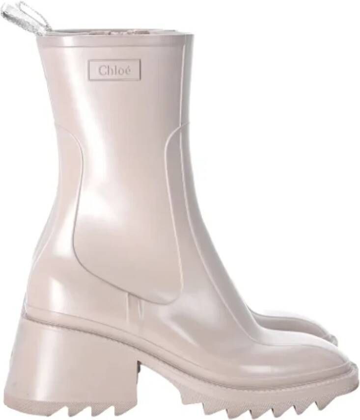 Chloé Pre-owned Rubber boots Beige Dames