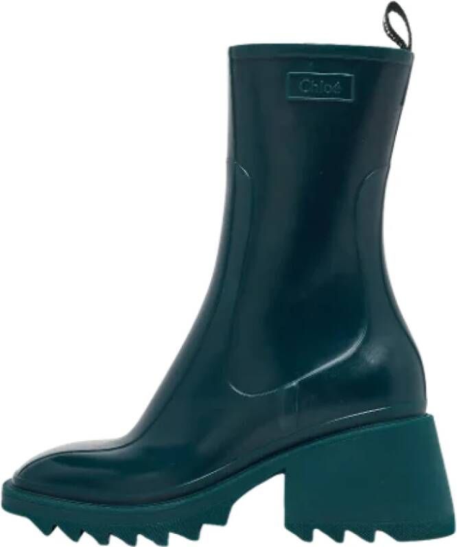 Chloé Pre-owned Rubber boots Green Dames