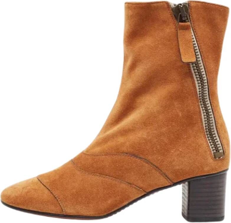 Chloé Pre-owned Suede boots Brown Dames