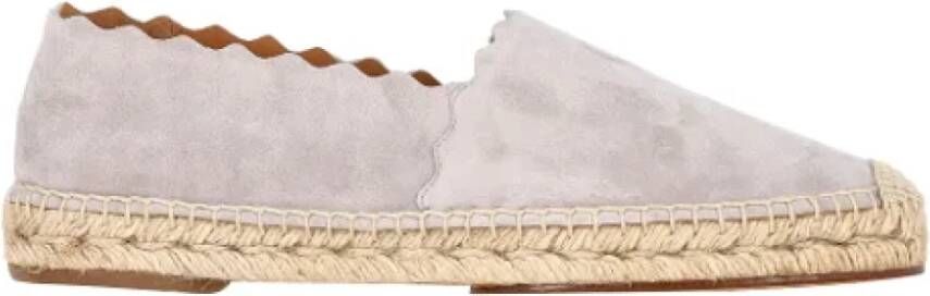 Chloé Pre-owned Suede espadrilles Gray Dames