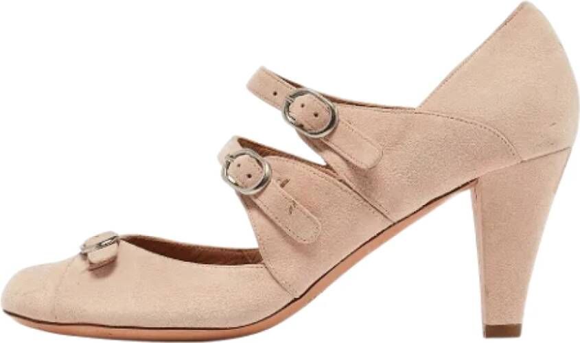 Chloé Pre-owned Suede heels Beige Dames