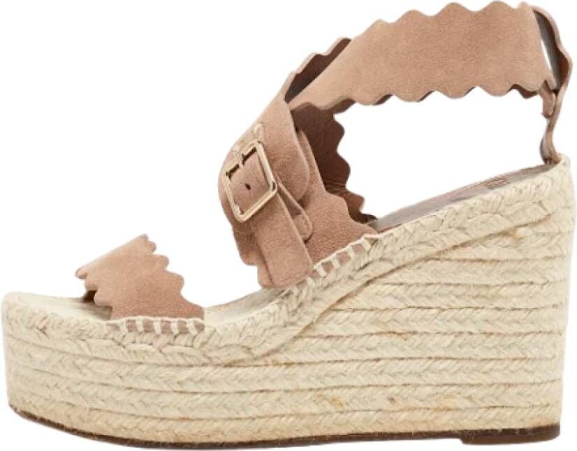 Chloé Pre-owned Suede sandals Beige Dames