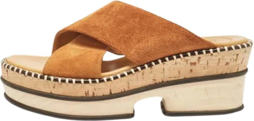 Chloé Pre-owned Suede sandals Brown Dames