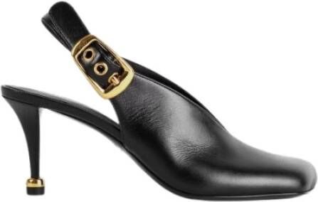 Chloé Pumps van glanzend kalfsleer met gouden ring Black Dames