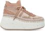 Chloé Rose Wedge Sneakers Aw24 Pink Dames - Thumbnail 1