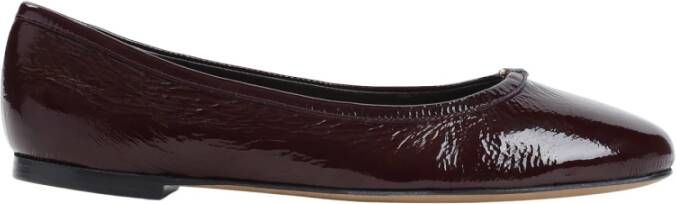 Chloé Roze Paarse Leren Ballerina Flats Purple Dames