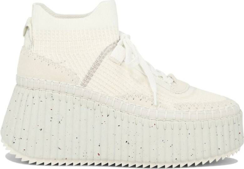 Chloé Nama sleehaksneakers White Dames