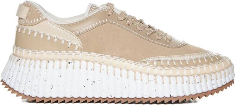 Chloé Stijlvolle Sneakers Beige Dames