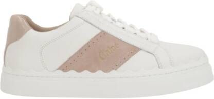 Chloé Witte lage sneakers met suède detail White Dames