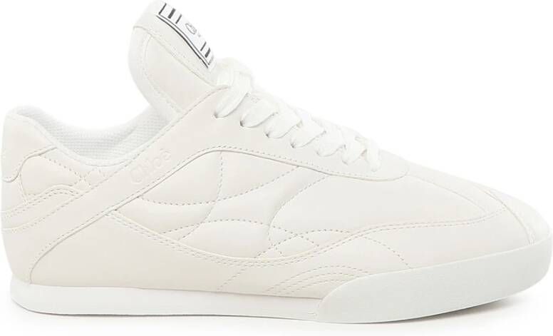 Chloé Witte Leren Sneakers met Interne Wig White Dames