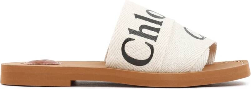 Chloé Witte Open Teen Sandalen Kruisband White Dames