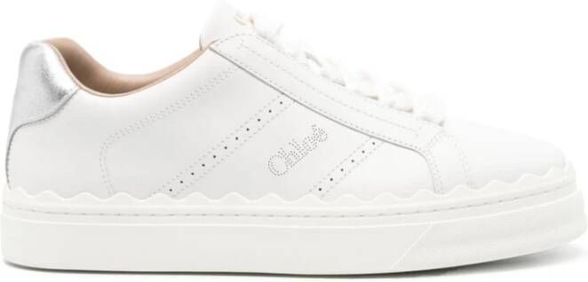 Chloé Witte Sneakers met Geperforeerde Details White Dames