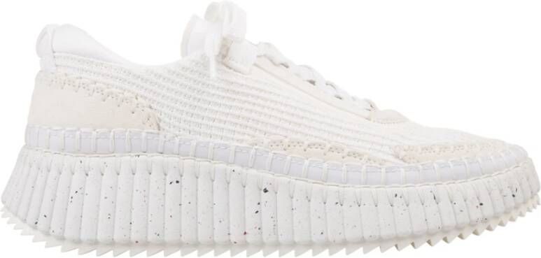 Chloé Witte Sneakers met Nylon Webbing White Dames