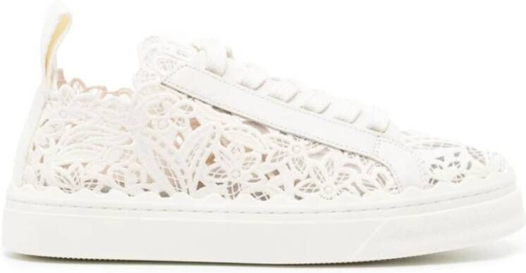 Chloé Witte Veterschoenen White Dames